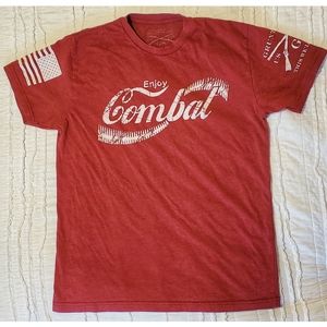 Grunt Style Red Enjoy Combat T-Shirt Men's Size Medium